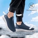 کفش مردانه Slip On بدون بند، رویه مش مشبک قابل تنفس، کتانی اسپرت روزمره، کفش ورزشی، کتانی پیاده‌روی سبک، کفش دویدن، سرمه‌ای تیره، سایز 47 EU 659