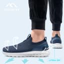 کفش مردانه Slip On بدون بند، رویه مش مشبک قابل تنفس، کتانی اسپرت روزمره، کفش ورزشی، کتانی پیاده‌روی سبک، کفش دویدن، سرمه‌ای تیره، سایز 47 EU 661