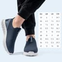 کفش مردانه Slip On بدون بند، رویه مش مشبک قابل تنفس، کتانی اسپرت روزمره، کفش ورزشی، کتانی پیاده‌روی سبک، کفش دویدن، سرمه‌ای تیره، سایز 47 EU 662