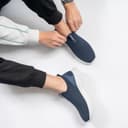 کفش مردانه Slip On بدون بند، رویه مش مشبک قابل تنفس، کتانی اسپرت روزمره، کفش ورزشی، کتانی پیاده‌روی سبک، کفش دویدن، سرمه‌ای تیره، سایز 47 EU 664