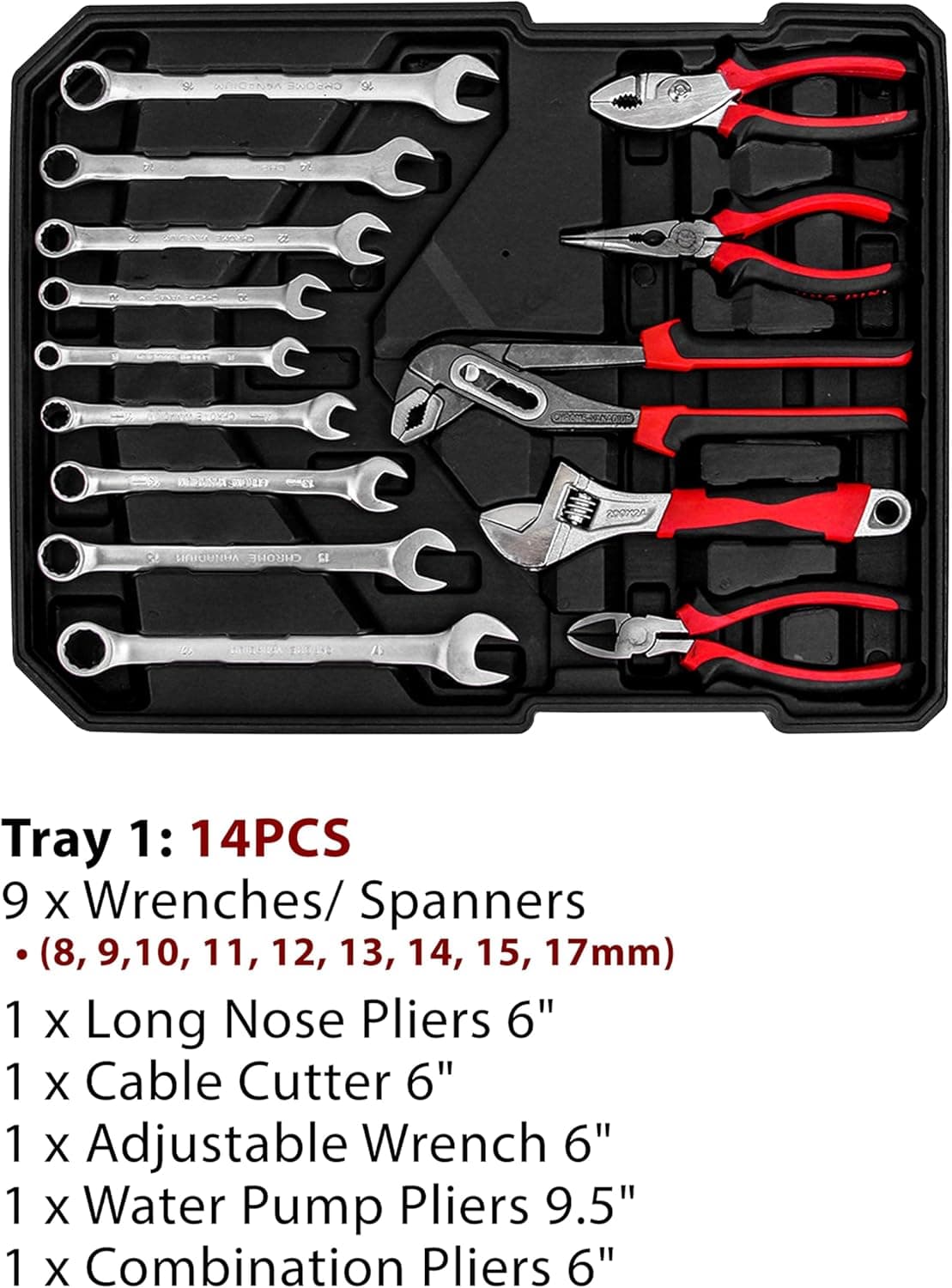 ست ابزار حرفه‌ای Toshionics، ۱۸۷ تکه، کیت ابزار مکانیک با کیف چرخ‌دار آلومینیومی محکم، کیت آچار جغجغه و بکس مکانیک خودرو، جعبه نظم‌دهنده، جعبه‌ابزار عمومی خانگی و خودرو 717