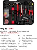 ست ابزار حرفه‌ای Toshionics، ۱۸۷ تکه، کیت ابزار مکانیک با کیف چرخ‌دار آلومینیومی محکم، کیت آچار جغجغه و بکس مکانیک خودرو، جعبه نظم‌دهنده، جعبه‌ابزار عمومی خانگی و خودرو 720