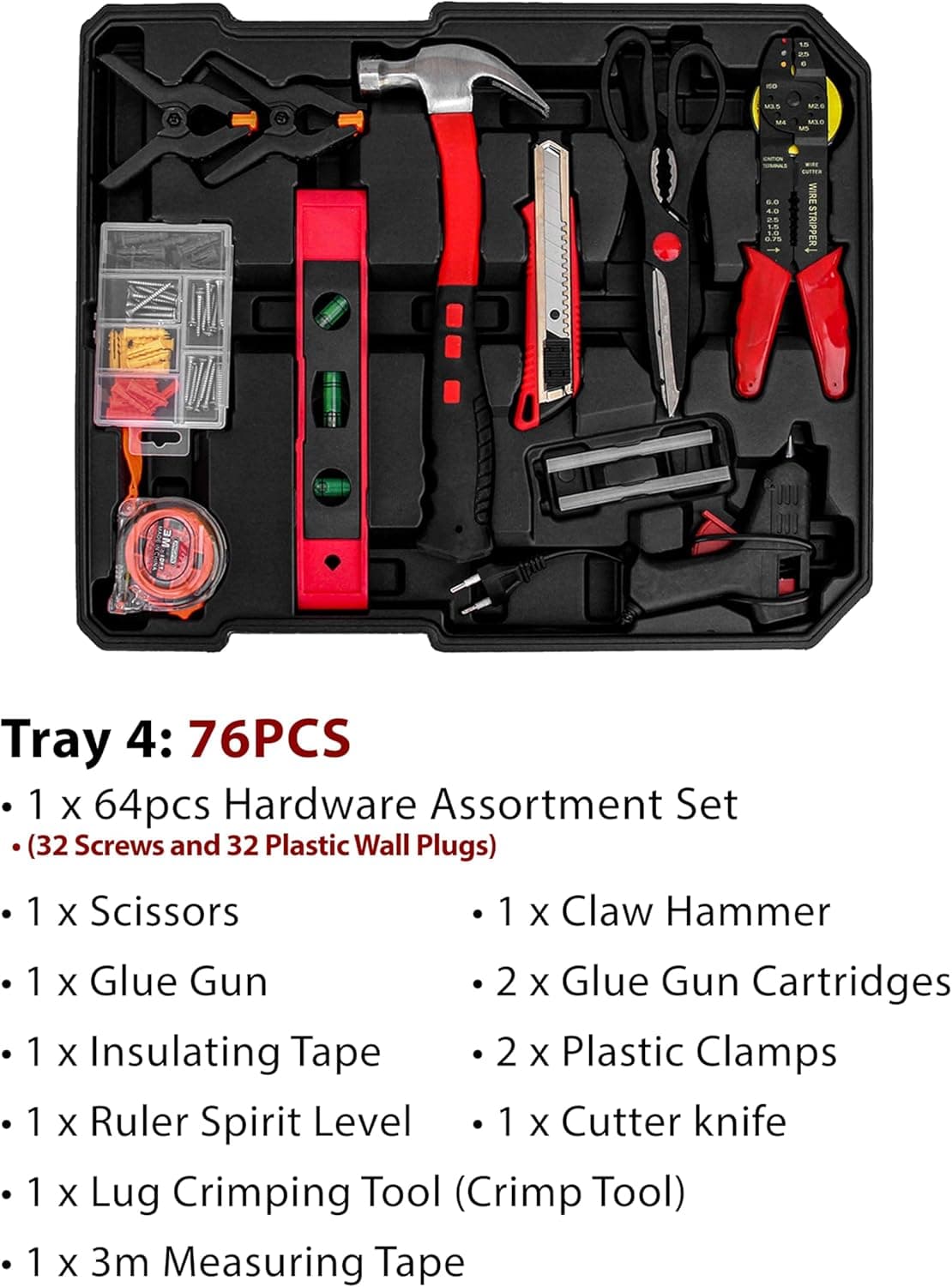 ست ابزار حرفه‌ای Toshionics، ۱۸۷ تکه، کیت ابزار مکانیک با کیف چرخ‌دار آلومینیومی محکم، کیت آچار جغجغه و بکس مکانیک خودرو، جعبه نظم‌دهنده، جعبه‌ابزار عمومی خانگی و خودرو 720