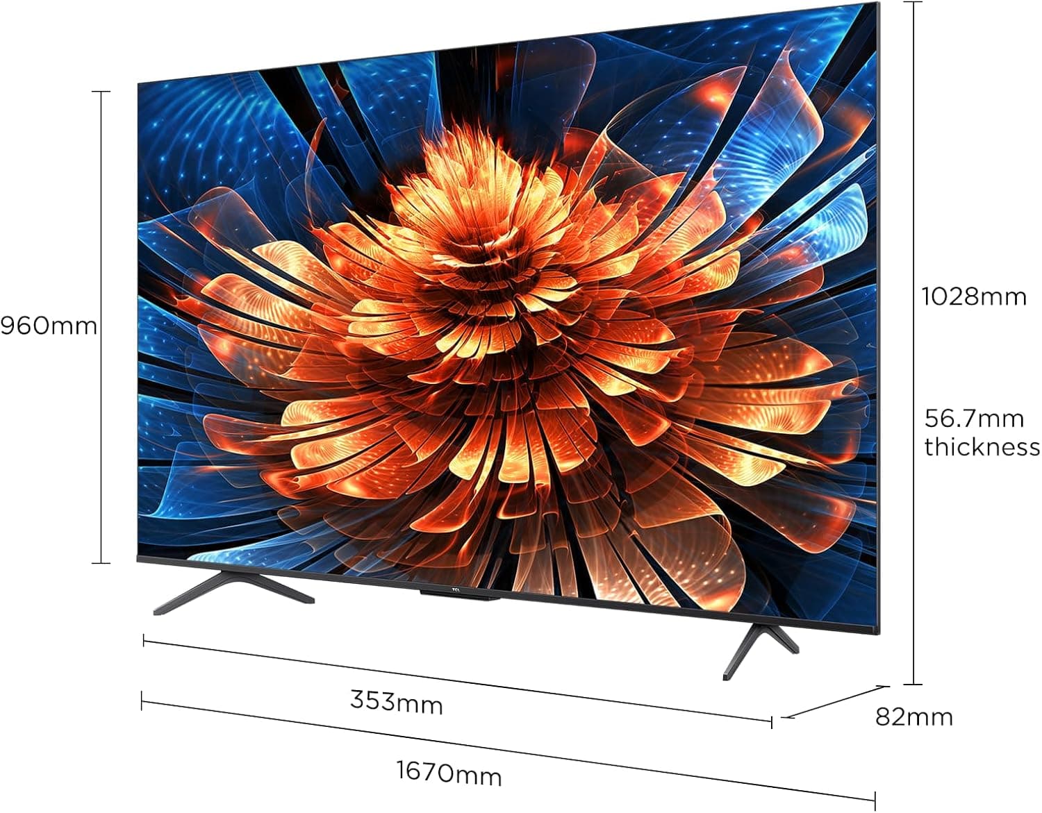 تلویزیون TCL 75Q6C سایز 75 اینچ Smart TV 4K QD-Mini LED با Quantum Crystal رنگارنگ HDR 10+ مخصوص Gaming، مجهز به Google TV، نرخ نوسازی Native 144Hz، سیستم صوتی ONKYO 2.1 Hi-Fi، فناوری Dolby Atmos، حالت AI Mode، Game Master (مدل 2025) 75 اینچ QD Mini LED 4K سری Q6C 738