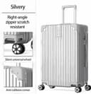 ست چمدان، ۳ تکه (۲۰/۲۴/۲۸ اینچ) چمدان با چرخ‌های یونیورسال PC+ABS هاردشل بادوام، قیمت حراج (نقره‌ای) 755