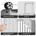 ست چمدان، ۳ تکه (۲۰/۲۴/۲۸ اینچ) چمدان با چرخ‌های یونیورسال PC+ABS هاردشل بادوام، قیمت حراج (نقره‌ای) 757