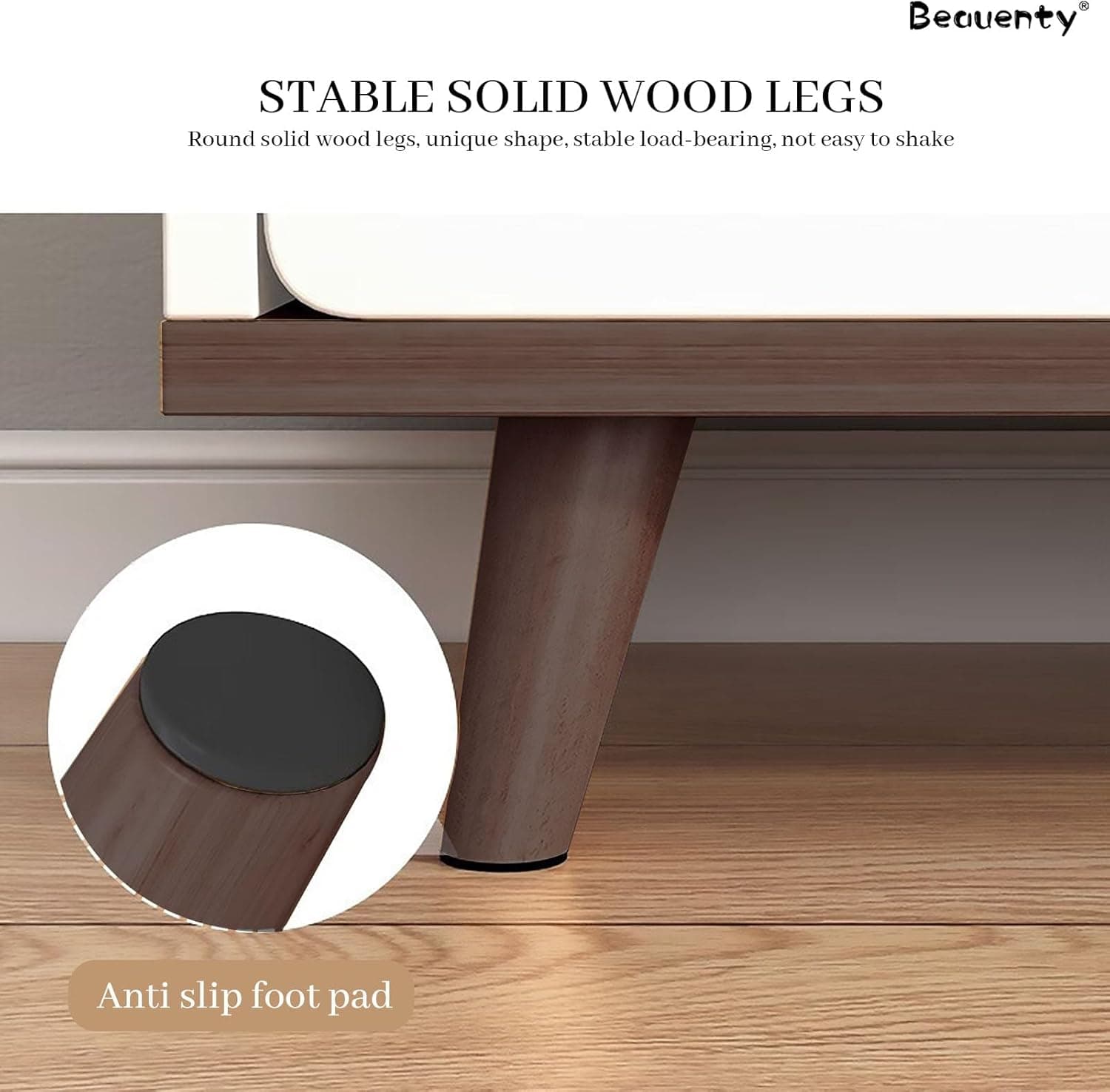 کمد تلویزیون Beauenty مناسب برای تلویزیون‌های 50 تا 70 اینچ، میز تلویزیون با 2 کشو، طراحی مدرن، میز کنسول تلویزیون چوبی، پایه تلویزیون قابل تنظیم با ابعاد طول 220 × عرض 30 × ارتفاع 43 سانتی‌متر (Style 1) 763