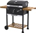 کبابپز و دوددهنده زغالی Royal Gourmet 24 اینچ – گریل فضای باز جادار با سینی زغال قابل تنظیم و قفسه گرمکن برای باربیکیوهای حیاط پشتی W 125 x H 112 x D 57 سانتیمتر 767