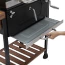 کبابپز و دوددهنده زغالی Royal Gourmet 24 اینچ – گریل فضای باز جادار با سینی زغال قابل تنظیم و قفسه گرمکن برای باربیکیوهای حیاط پشتی W 125 x H 112 x D 57 سانتیمتر 772