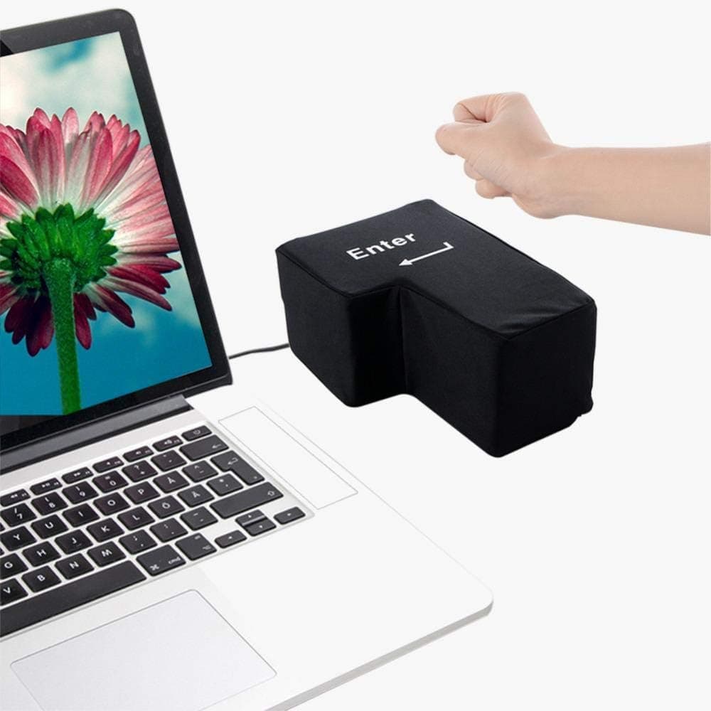 کلید بزرگ Enter USB – دکمه ضد استرس و آرامش‌بخش، بزرگ‌سایز و مقاوم، قابل اتصال با پورت USB برای تخلیه استرس. 790