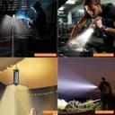 چراغ کار قابل شارژ و چراغ کمپینگ فضای باز – دارای نور LED بی‌سیم با پایه ایستاده قابل جدا شدن (Tripod)، قلاب آویز و کیف حمل، با قابلیت تنظیم روشنایی تا ۵۰۰ / ۱۰۰۰ / ۲۰۰۰ لومن و دمای رنگ قابل تغییر بین ۳۵۰۰ تا ۶۵۰۰ کلوین (Dimmable). 817