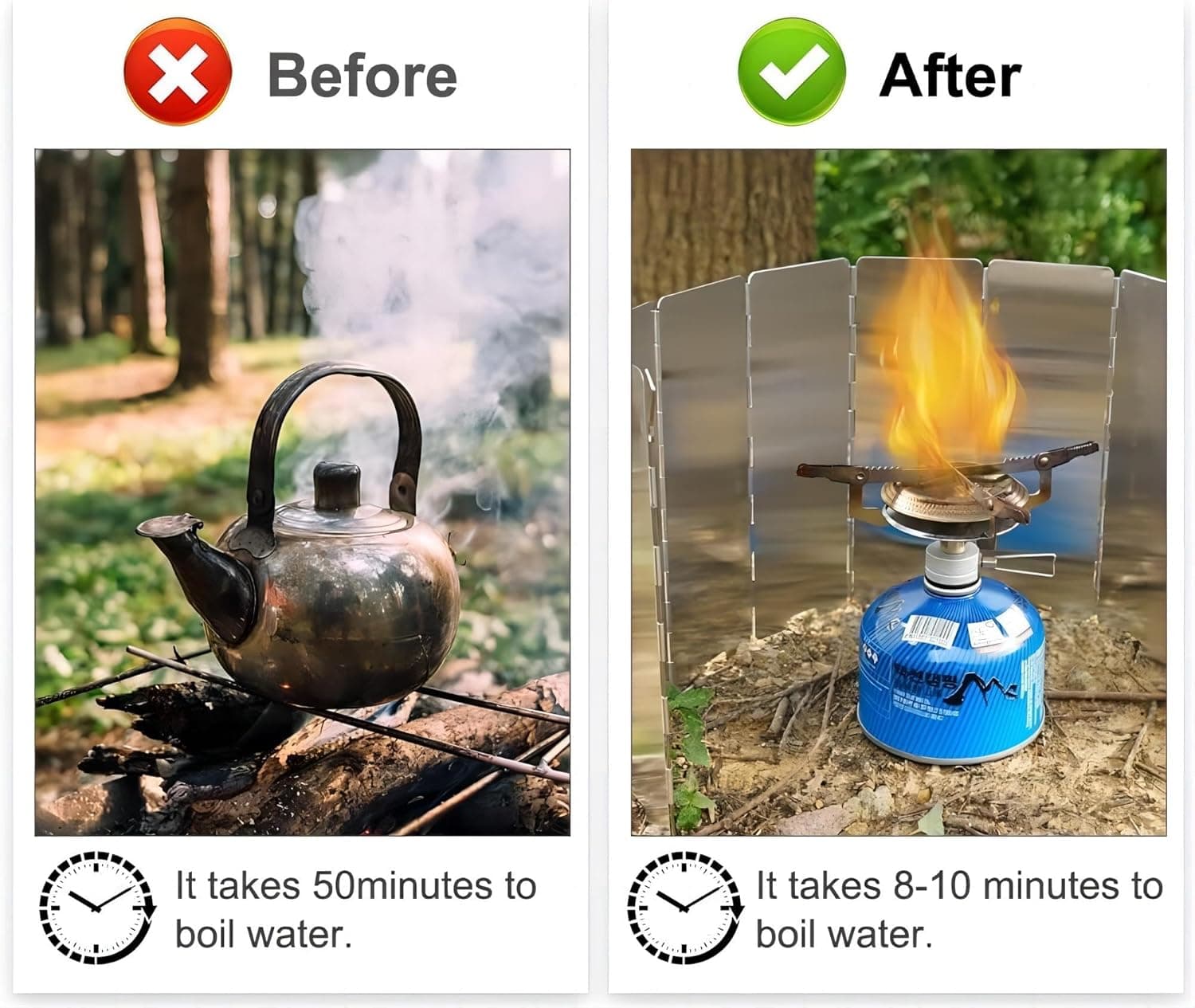 محافظ باد اجاق کمپینگ COOLBABY با 10 صفحه – تاشو و قابل‌حمل، مناسب برای اجاق گاز کمپینگ، اجاق بوتان، اجاق الکلی و پخت‌وپز در فضای باز یا پیک‌نیک. 820