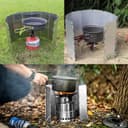 محافظ باد اجاق کمپینگ COOLBABY با 10 صفحه – تاشو و قابل‌حمل، مناسب برای اجاق گاز کمپینگ، اجاق بوتان، اجاق الکلی و پخت‌وپز در فضای باز یا پیک‌نیک. 822