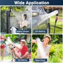 دوش قابل حمل Ponicozy Portable Camping Shower – پمپ برقی قابل شارژ با ظرفیت 6000 میلی‌آمپر ساعت، دارای نمایشگر دیجیتال هوشمند و سری دوش، مناسب برای کمپینگ، پیاده‌روی، سفر با RV و شستشوی حیوانات خانگی. 852