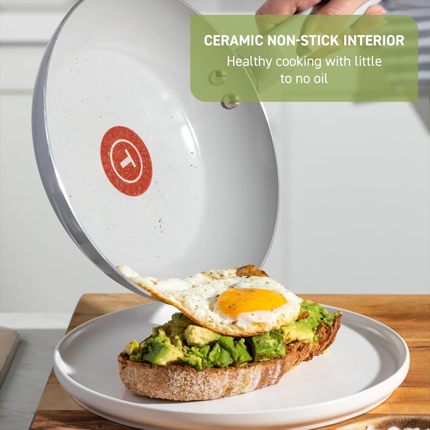 ست ۱۲ تکه قابلمه و تابه نچسب سرامیکی Tefal Ceramic Refresh، قابل استفاده در فر و گریل تا دمای 350 درجه فارنهایت، سرویس پخت‌وپز و آشپزی آشپزخانه شامل تابه‌ها، قابلمه‌ها و لوازم آشپزخانه، قابلمه‌ها، تابه‌ها، رنگ سبز نعنایی ۱۲ تکه سبز نعنایی 900