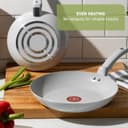 ست ۱۲ تکه قابلمه و تابه نچسب سرامیکی Tefal Ceramic Refresh، قابل استفاده در فر و گریل تا دمای 350 درجه فارنهایت، سرویس پخت‌وپز و آشپزی آشپزخانه شامل تابه‌ها، قابلمه‌ها و لوازم آشپزخانه، قابلمه‌ها، تابه‌ها، رنگ سبز نعنایی ۱۲ تکه سبز نعنایی 903