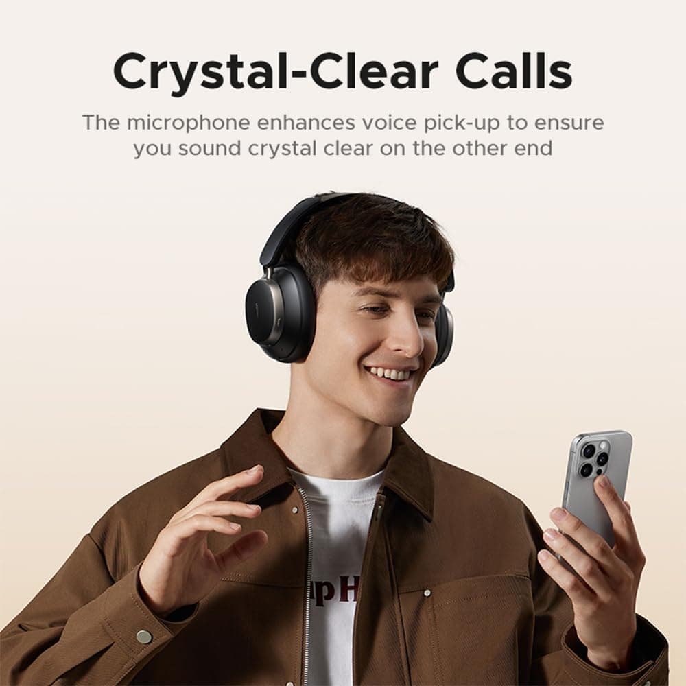 هدفون بیسیم UGREEN Studio Pro، ۱۲۰ ساعت زمان پخش، حذف نویز تطبیقی، صدای Hi-Res، هدستهای دورگوشی Bluetooth 6.0، EQ سفارشی و اتصال چندگانه از طریق اپلیکیشن، ایرفونهای تاشو با هدبند قابل تنظیم 429