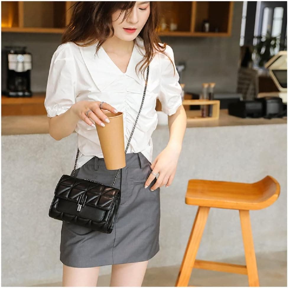 کیفهای کراسبادی زنانه، کیف دوشی از چرم PU مشکی، کیف موبایل، کیف پول و کیف دستی به همراه جا کارتی برای زنان 469