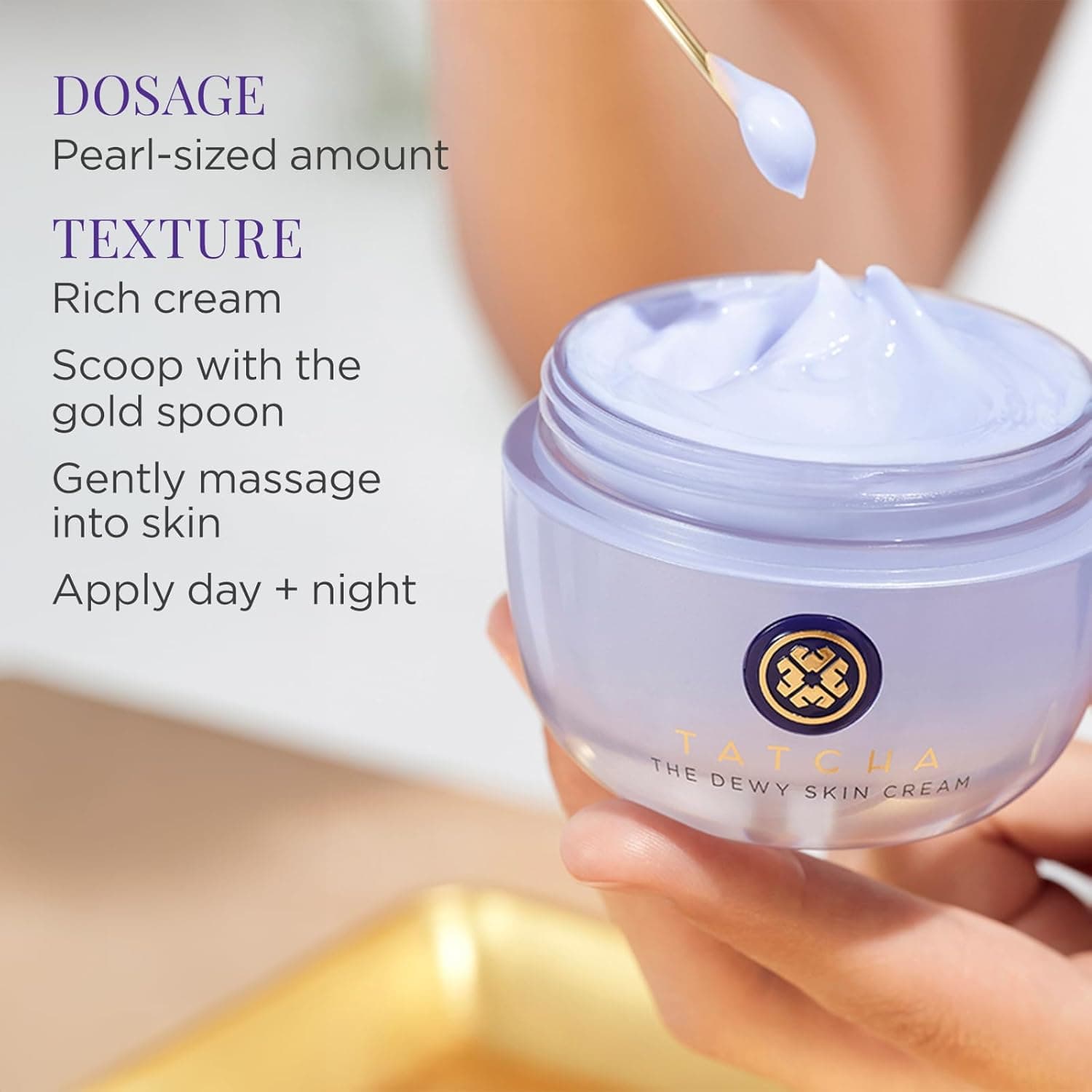 کرم مرطوبکننده Tatcha The Dewy Skin Cream: کرم غلیظ برای آبرسانی، حجمدهی و محافظت از پوست خشک و مختلط - 50 میلیلیتر / 1.7 اونس (1.7 Ounce) 1.7 Fl Oz (بسته 1 عددی) 1159