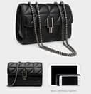 کیفهای کراسبادی زنانه، کیف دوشی از چرم PU مشکی، کیف موبایل، کیف پول و کیف دستی به همراه جا کارتی برای زنان 470