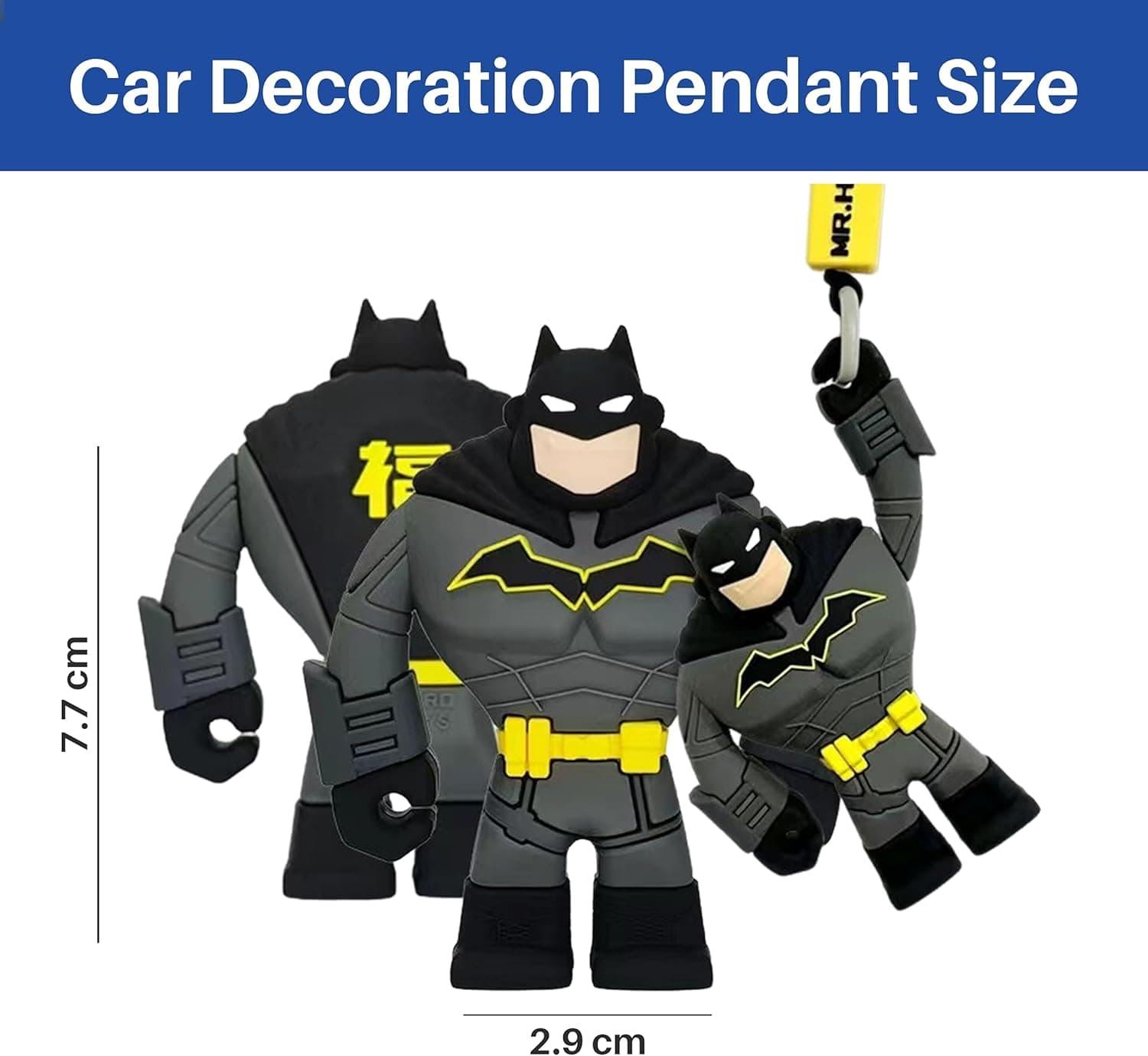لوازم آویز خودرو، تزئین آینه عقب، آویز Marvels، گجت دکور داخلی، اسباببازی آویزی خنک، عروسک با طناب تابخور، Superheroes - Batman 341