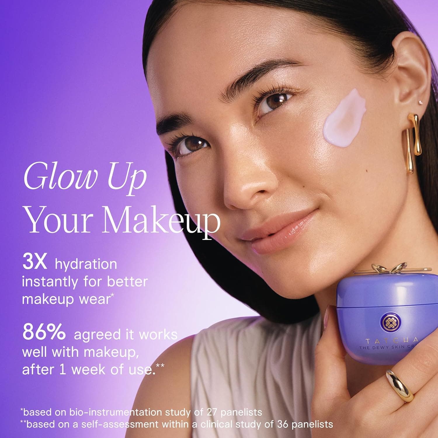 کرم مرطوبکننده Tatcha The Dewy Skin Cream: کرم غلیظ برای آبرسانی، حجمدهی و محافظت از پوست خشک و مختلط - 50 میلیلیتر / 1.7 اونس (1.7 Ounce) 1.7 Fl Oz (بسته 1 عددی) 1156