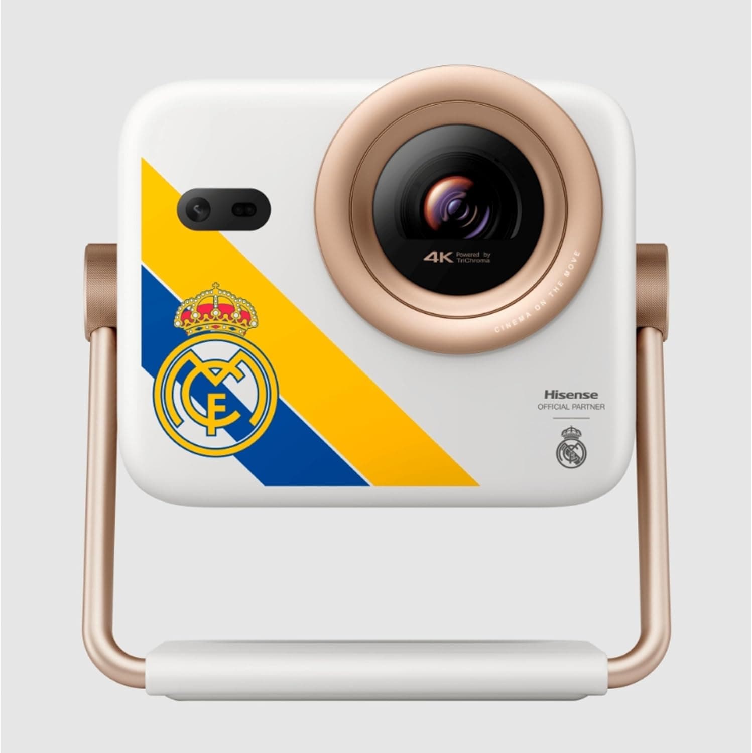 ویدئو پروژکتور لیزری هوشمند Mini 4K Hisense M2 Madrid قابل حمل، اندازه تصویر 65"-200" (اینچ)، با فناوری TriChroma، روشنایی 1300 Lumens با HDR، نرخ تازهسازی HSR 240Hz، پشتیبانی از Dolby Vision و Alexa داخلی (مدل 2025) M2 Madrid Portable 1252