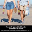 مخلوطکن قابل حمل Ninja Blast، ۵۳۰ میلیلیتر، درب ضد نشت و دهانه نوشیدن، قابل شارژ، مناسب اسموتی قابل حمل، شیک پروتئین، مخلوط کردن یخ و میوه یخزده، بنفش، BC151MEPR، ۲ سال گارانتی 2077