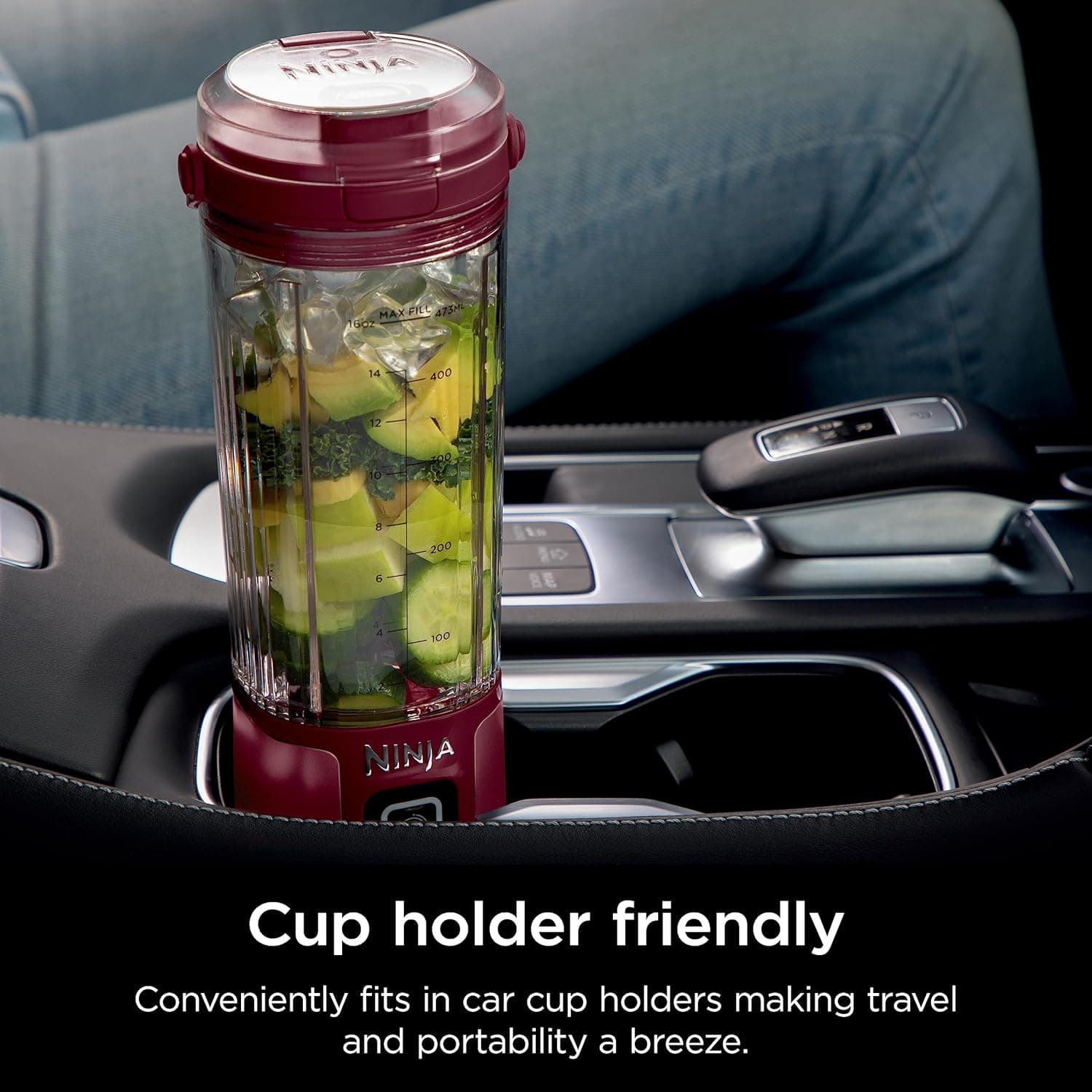 مخلوطکن قابل حمل Ninja Blast، ۵۳۰ میلیلیتر، درب ضد نشت و دهانه نوشیدن، قابل شارژ، مناسب اسموتی قابل حمل، شیک پروتئین، مخلوط کردن یخ و میوه یخزده، بنفش، BC151MEPR، ۲ سال گارانتی 2083