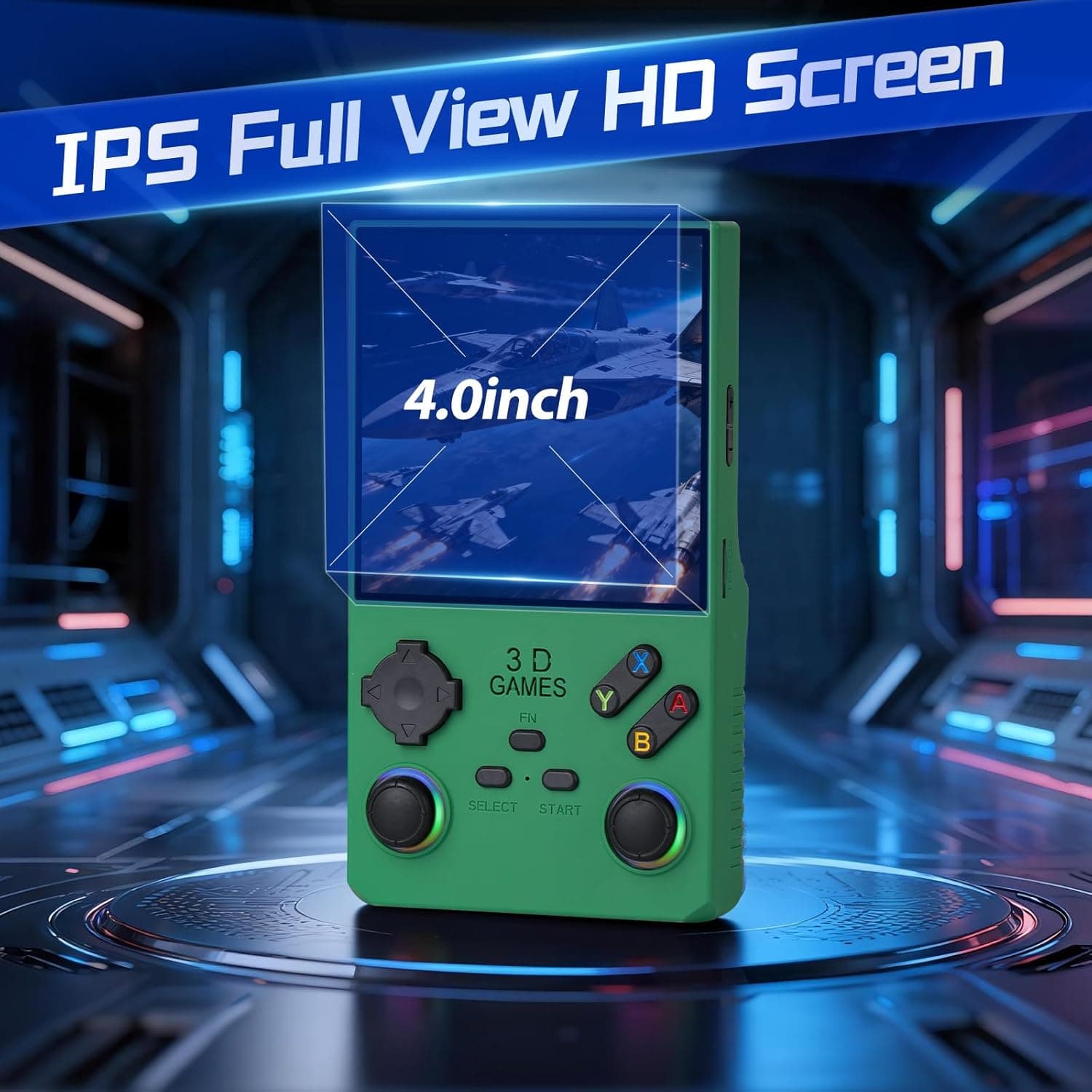کنسول بازی دستی 2025 ارتقایافته V40 Max، صفحهنمایش IPS چهار اینچی، 40000 بازی از پیش نصبشده، فضای ذخیرهسازی 256GB، باتری 4000mAh، دستگاه بازی قابل حمل رترو (سبز) 2887