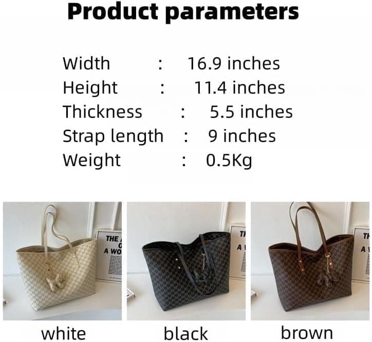 کیف لپ تاپ زنانه 16 اینچ، کیف دستی لپ تاپ چرمی اداری، کیف شانهای کراسبادی با بافت Premium، کیف دستی شانهای با ظرفیت بالا (قهوهای) 2998