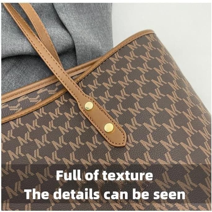 کیف لپ تاپ زنانه 16 اینچ، کیف دستی لپ تاپ چرمی اداری، کیف شانهای کراسبادی با بافت Premium، کیف دستی شانهای با ظرفیت بالا (قهوهای) 3000