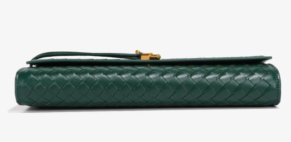 کلاچ دستی بافتنی شیک مجلسی زنانه، کیف زیر بغل رو دوشی، کیف دستی کراسبادی بامزه، کیف پول چرم PU، رنگ بنفش تیره 3019