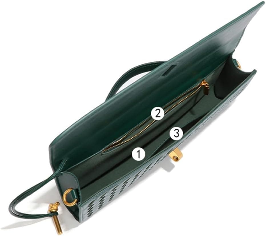 کلاچ دستی بافتنی شیک مجلسی زنانه، کیف زیر بغل رو دوشی، کیف دستی کراسبادی بامزه، کیف پول چرم PU، رنگ بنفش تیره 3020