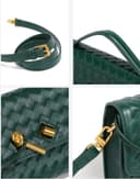 کلاچ دستی بافتنی شیک مجلسی زنانه، کیف زیر بغل رو دوشی، کیف دستی کراسبادی بامزه، کیف پول چرم PU، رنگ بنفش تیره 3022