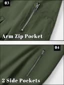 کاپشن مردانه TACVASEN - سبک، کژوال برای بهار و پاییز، بمبر نازک با زیپ و جیب، کت روکش L مدل #02 سبز 3151