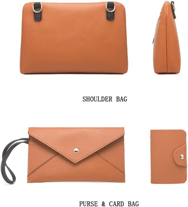 ست ۴ تکه کیف زنانه مد روز – شامل کیف دستی، کیف شانهای، کیف Tote و کیف پول با دسته بالا و سبک Satchel. 316