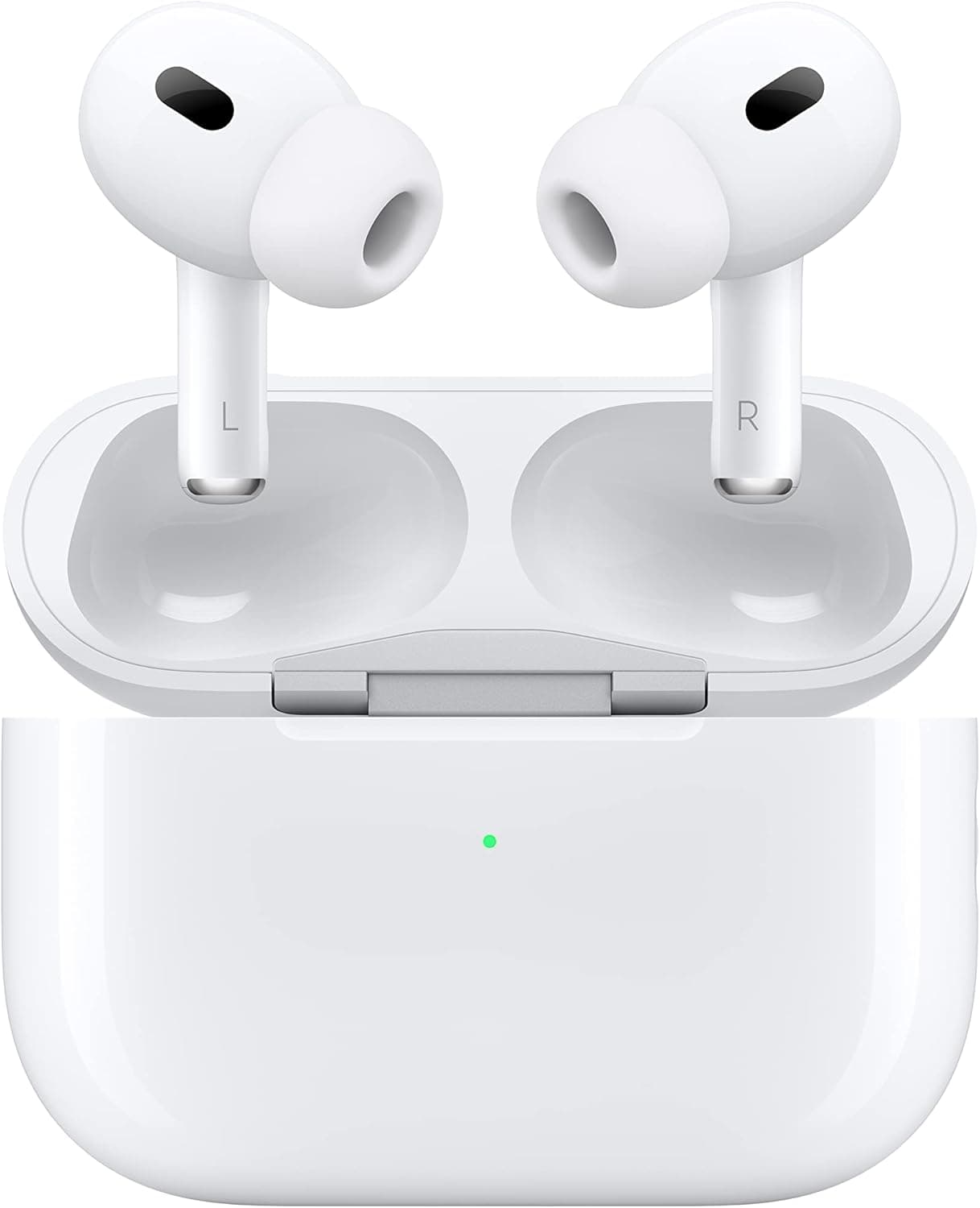 ایربادهای بیسیم Apple AirPods Pro 2، هدفونهای بلوتوث، حذف نویز فعال، قابلیت کمکشنوایی، حالت شفافیت، صدای فضایی شخصیسازیشده، صدای با وضوح بالا، تراشه H2، شارژ USB-C بدون AppleCare+ 3289