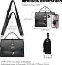 کیف کراسبادی زنانه، کیف کراسبادی کوچک، کیف دوشی از چرم مصنوعی ضدآب، کیف دوشی، سبک و آسان برای حمل، بند قابل تنظیم، شیک و زیبا، مناسب برای هدیه تعطیلات، هدیه برای دختران، سفر و گردش - مشکی 3305