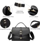 کیف کراسبادی زنانه، کیف کراسبادی کوچک، کیف دوشی از چرم مصنوعی ضدآب، کیف دوشی، سبک و آسان برای حمل، بند قابل تنظیم، شیک و زیبا، مناسب برای هدیه تعطیلات، هدیه برای دختران، سفر و گردش - مشکی 3307