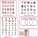 کیت ساخت دستبند Beauenty برای دختران، کیت ۶۸ عددی Charm Bracelets همراه با جعبه جواهرات، آویزهای جواهرات، دستبندها برای کاردستی DIY، هدیه دستبند برای بزرگسالان و کودکان، هدیه برای دختران ۳ تا ۱۲ ساله (صورتی) 3350