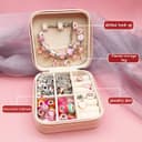 کیت ساخت دستبند Beauenty برای دختران، کیت ۶۸ عددی Charm Bracelets همراه با جعبه جواهرات، آویزهای جواهرات، دستبندها برای کاردستی DIY، هدیه دستبند برای بزرگسالان و کودکان، هدیه برای دختران ۳ تا ۱۲ ساله (صورتی) 3352