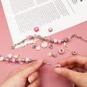 کیت ساخت دستبند Beauenty برای دختران، کیت ۶۸ عددی Charm Bracelets همراه با جعبه جواهرات، آویزهای جواهرات، دستبندها برای کاردستی DIY، هدیه دستبند برای بزرگسالان و کودکان، هدیه برای دختران ۳ تا ۱۲ ساله (صورتی) 3355