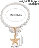 Azonee گردنبند با طرح ستاره دریایی و صدف برای زنان – شامل آویز صدف ساحلی طلایی، جواهرات مد روز به سبک بوهو، مناسب برای تابستان، تعطیلات، هدیه دادن به او و گزینهای ایدهآل برای هدیههای کوچک. 441