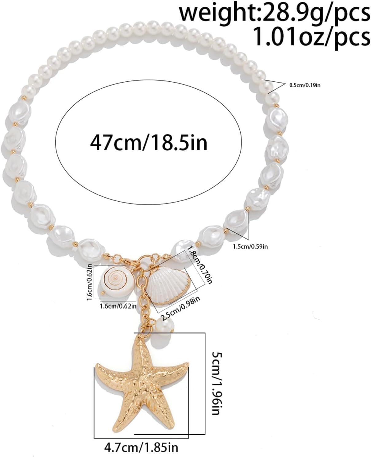 Azonee گردنبند با طرح ستاره دریایی و صدف برای زنان – شامل آویز صدف ساحلی طلایی، جواهرات مد روز به سبک بوهو، مناسب برای تابستان، تعطیلات، هدیه دادن به او و گزینهای ایدهآل برای هدیههای کوچک. 441