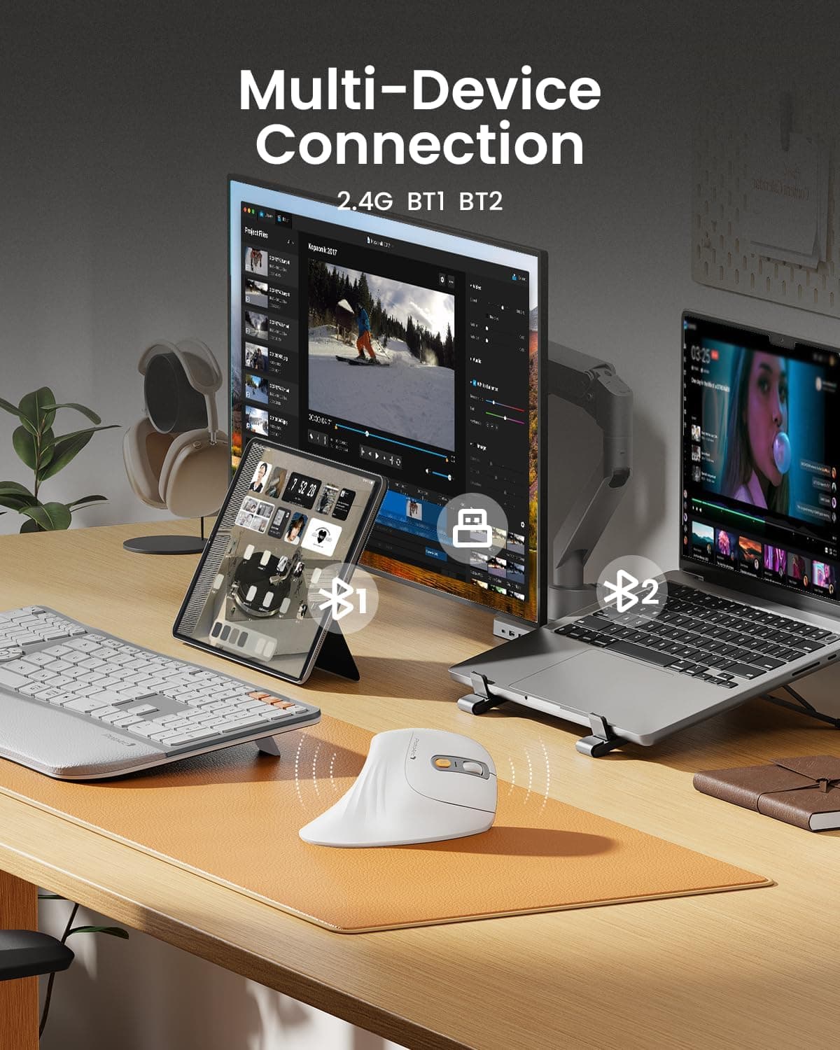 ماوس ارگونومیک ProtoArc مدل EM11 NL – بیسیم و عمودی (Vertical Mouse)، با قابلیت اتصال به چند دستگاه بهصورت همزمان، قابل شارژ از طریق USB-C، مناسب برای Windows، macOS، کامپیوتر، نوتبوک و لپتاپ – رنگ سفید. 496