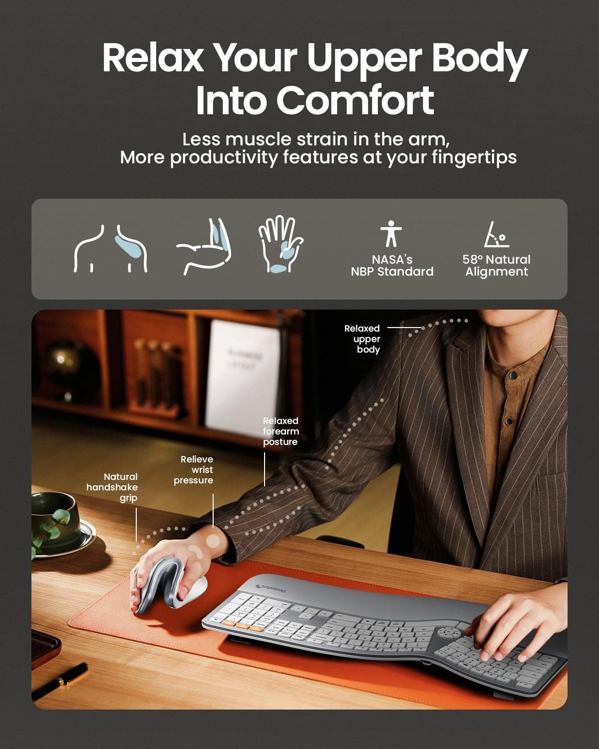 ماوس ارگونومیک ProtoArc مدل EM11 NL – بیسیم و عمودی (Vertical Mouse)، با قابلیت اتصال به چند دستگاه بهصورت همزمان، قابل شارژ از طریق USB-C، مناسب برای Windows، macOS، کامپیوتر، نوتبوک و لپتاپ – رنگ سفید. 497