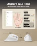 ماوس ارگونومیک ProtoArc مدل EM11 NL – بیسیم و عمودی (Vertical Mouse)، با قابلیت اتصال به چند دستگاه بهصورت همزمان، قابل شارژ از طریق USB-C، مناسب برای Windows، macOS، کامپیوتر، نوتبوک و لپتاپ – رنگ سفید. 500