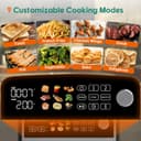 سرخکننده هوا ۱۰ لیتری دوطبقه، سرخکننده هوا دوگانه با سبد دوگانه و ۲ کشو ۲۴۰۰ وات، ۹ در ۱ با یادآور تکان دادن، کمجا و صرفهجو در فضا 713