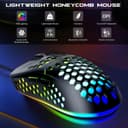 ست کیبورد و ماوس بیسیم Garlo – کیبورد غشایی بیصدا با حس مکانیکی، اندازه کامل (Full-Size) با اتصال Bluetooth، 2.4GHz و سیمی، دارای نور پسزمینه RGB و استراحتگاه ارگونومیک مچ دست، مناسب برای کامپیوتر، لپتاپ، Mac و PS5. 796